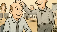 Vicc: Az irodában a kopasz visszavág