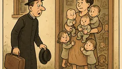 Vicc: Egy pap gyertyát gyújt Rómában